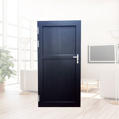 Porta in lega di alluminio integrata con schermo di finestra con profili bianchi e acciaio inossidabile