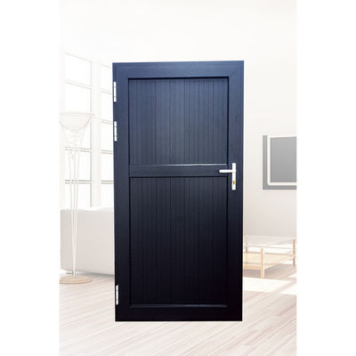 Porta in lega di alluminio integrata con schermo di finestra con profili bianchi e acciaio inossidabile