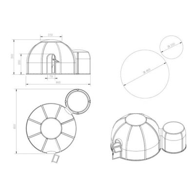 Hotel Dome House con il nuovo design Star View 2020 e spazioso 5M*7.5M*H3.5M