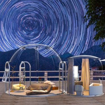 Struttura in alluminio Camera solare Casa a cupola con vista stellare e montaggio modulare della scheda PC