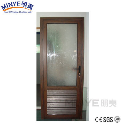 Elegante design interno Porta bagno in alluminio con ventilazione e opzione di colore legno