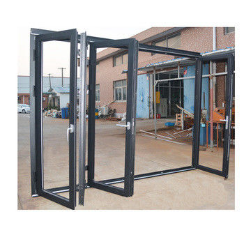 Porta pieghevole a prova di suono di alluminio di design moderno impermeabile con vetro temperato