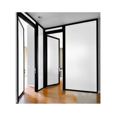 Porta pieghevole a prova di suono di alluminio di design moderno impermeabile con vetro temperato