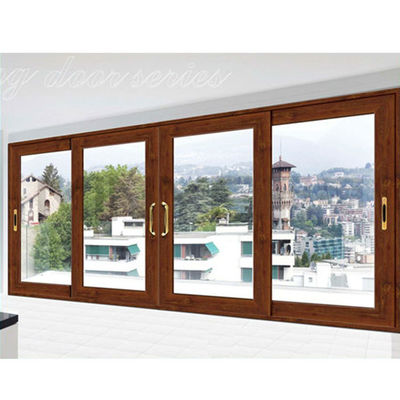 Sistema di porte in legno in alluminio scorrevole con stile aperto scorrevole in verde oro