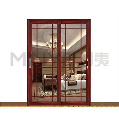 Sistema di porte in legno in alluminio scorrevole con stile aperto scorrevole in verde oro