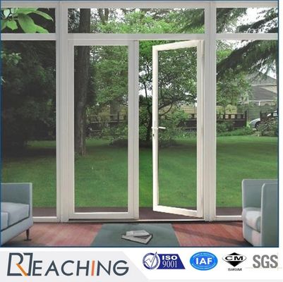 Australia Standard PVC Front French Glass Casement Door con luce laterale esterna