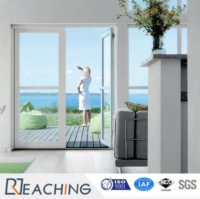 Australia Standard PVC Front French Glass Casement Door con luce laterale esterna