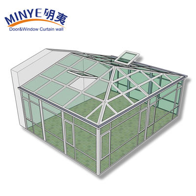 4500 pa a prova di vento e 30-40db a prova di suono Elegante design giardino vetro Inverno solarium