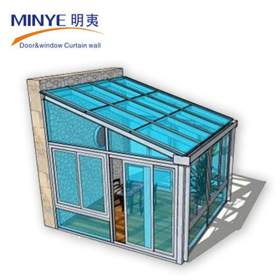 4500 pa a prova di vento e 30-40db a prova di suono Elegante design giardino vetro Inverno solarium
