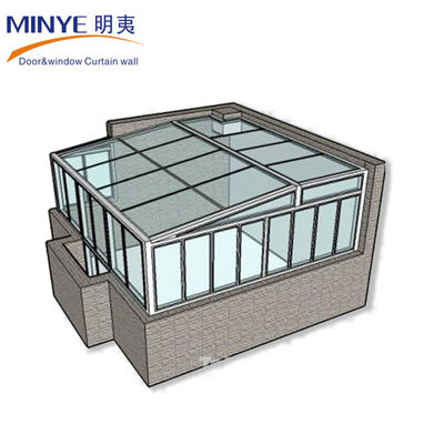 4500 pa a prova di vento e 30-40db a prova di suono Elegante design giardino vetro Inverno solarium