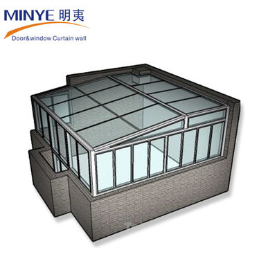 4500 pa a prova di vento e 30-40db a prova di suono Elegante design giardino vetro Inverno solarium