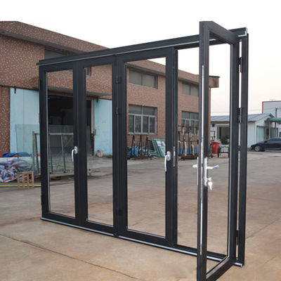 Porta di vetro pieghevole in alluminio insonorizzato di Shanghai con vetro rinforzato a doppio vetro