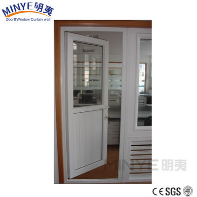Disegno di porta di vetro francese con profilo PVC bianco e vetro doppio temperato