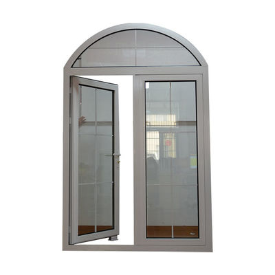 Disegno di porta principale in alluminio a griglia bianca residenziale con configurazioni di dimensioni personalizzate