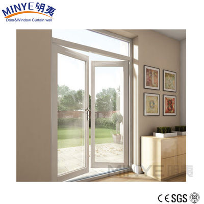 Disegno di porta di vetro francese con profilo PVC bianco e vetro doppio temperato
