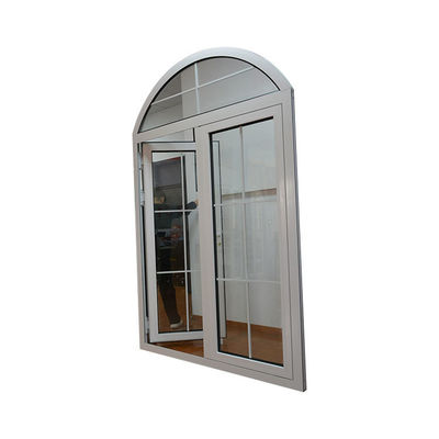 Disegno di porta principale in alluminio a griglia bianca residenziale con configurazioni di dimensioni personalizzate