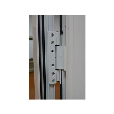 Disegno di porta principale in alluminio a griglia bianca residenziale con configurazioni di dimensioni personalizzate