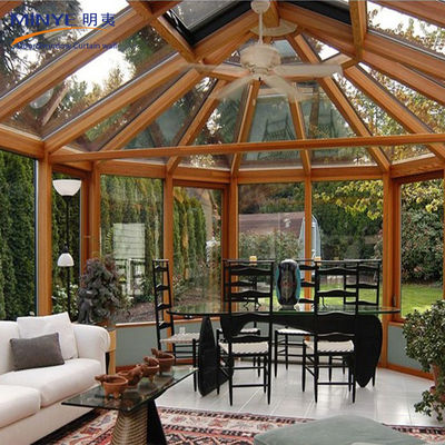 Modello moderno ragionevole Leggio di alluminio 6063-T5 Sala solare in vetro per case residenziali