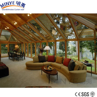Sunroom With Double Tempered Glass For Prefabricated Aluminum Glass House (Casa di vetro in alluminio prefabbricato)