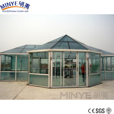 Sunrooms Case di vetro alluminio Leggio di vetro accessori per giardino invernale a Shanghai