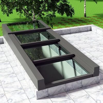 Finestra di tetto in vetro di lucernario in alluminio per il design moderno nel mercato cinese