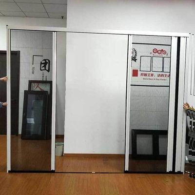 Stile aperto retrattile personalizzato Triple Mosquito Net Screen Scorrevole Porta E Finestra