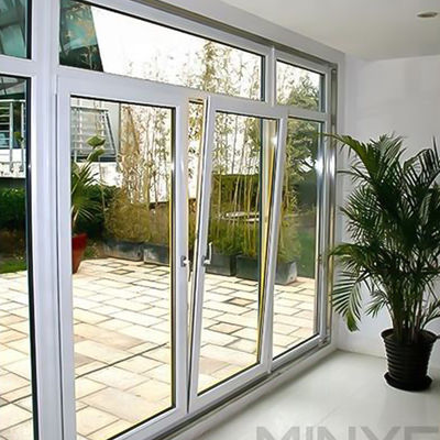 Funzione di inclinazione a rotazione Porta d'ingresso ad arco interna in PVC in plastica per la sicurezza