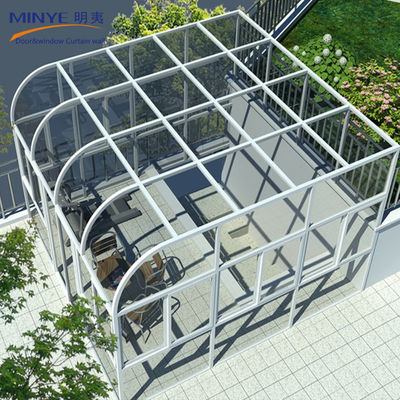 Sala solare in vetro Lowe a doppio vetro con profilo in alluminio rivestito in polvere