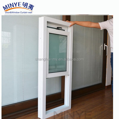 2.0mm-2.5mm Spessore del profilo Finestra scorrevole verticale in PVC per installazione in cortile