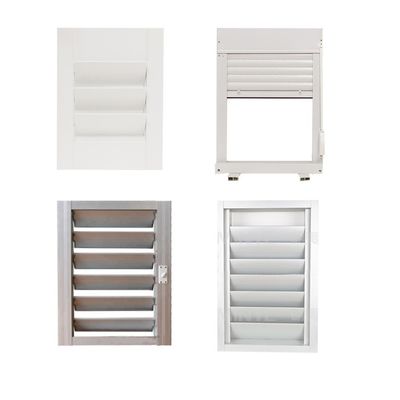Moderno Design Esterno Louvers in alluminio Finestre in metallo con finestre a doppio vetro