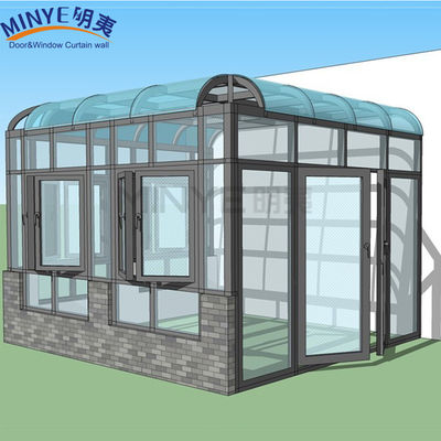OEM/ODM Balcone Sala solare in vetro con tetto inclinato e spessore di vetro di 5 mm 9Ar 5 mm