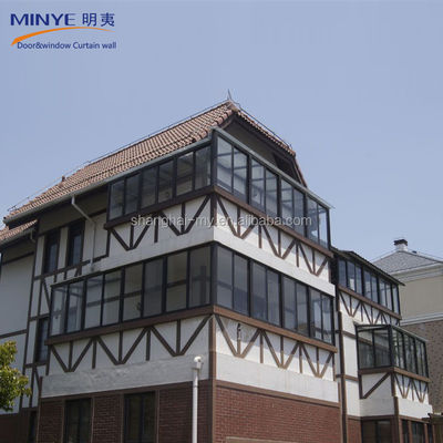 OEM/ODM Balcone Sala solare in vetro con tetto inclinato e spessore di vetro di 5 mm 9Ar 5 mm