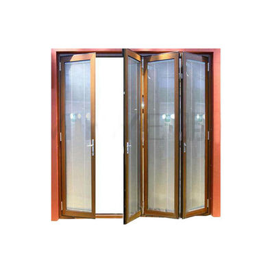 Colore di legno blu Porta pieghevole a doppio pieggio in legno moderno per costruzioni durevoli