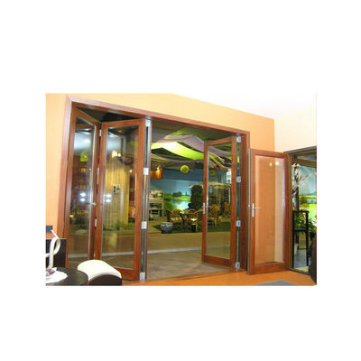 Colore di legno blu Porta pieghevole a doppio pieggio in legno moderno per costruzioni durevoli