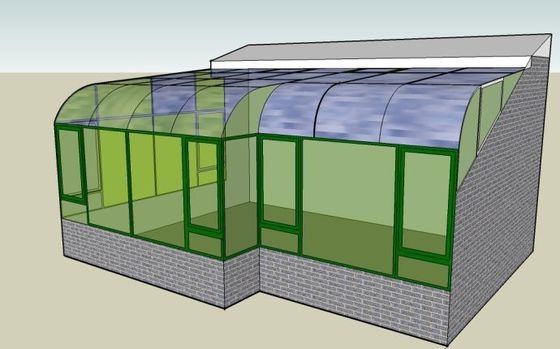 Sala solare in vetro cavo a doppia temperatura originaria per la serra a telaio in alluminio