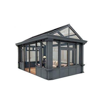 Sala solare da giardino in alluminio moderno con isolamento termico e vetro a prova di vento a doppio temperamento