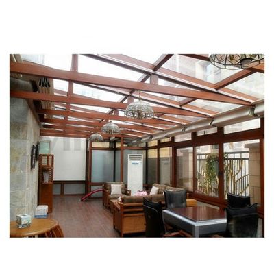 Sala solare da giardino in alluminio moderno con isolamento termico e vetro a prova di vento a doppio temperamento