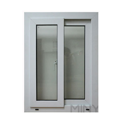 Posizione commerciale Colori personalizzati Finestra scorrevole in UPVC con sistema di macchia in fibra di vetro