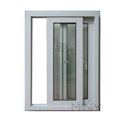 Posizione commerciale Colori personalizzati Finestra scorrevole in UPVC con sistema di macchia in fibra di vetro