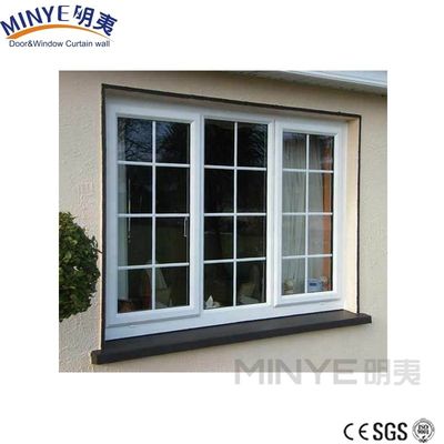 Moderne finestre scorrevoli in upvc con telaio di plastica a prova di vento e doppi vetri