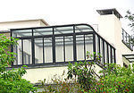 Triangolo di taglio di alluminio modellazione camera solare casa di vetro per il design moderno