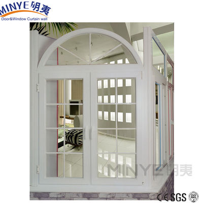 Moderno design francese insonorizzato Upvc vetro PVC Finestre e porte con griglia Residenziale