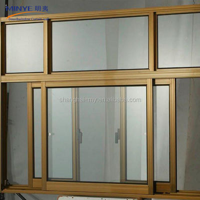 Progettazione di finestre in vetro scorrevole per ufficio con rivestimento in alluminio e hardware top cinese