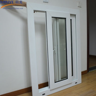 Funzione a prova di vento Vetro a doppio scorrimento vetro UPVC finestre verticali con vantaggio di risparmio energetico