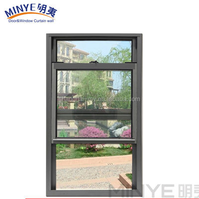 1Spessore del profilo.4 mm Aluminio finestrino scorrevole in stile americano con design a griglia