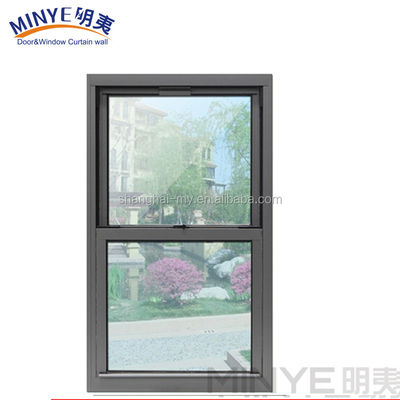 1Spessore del profilo.4 mm Aluminio finestrino scorrevole in stile americano con design a griglia