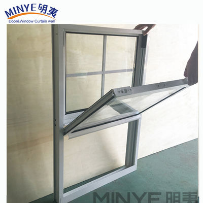Finestra scorrevole verticale in vinile di Shanghai con acciaio e hardware rinforzato da 1,2 mm