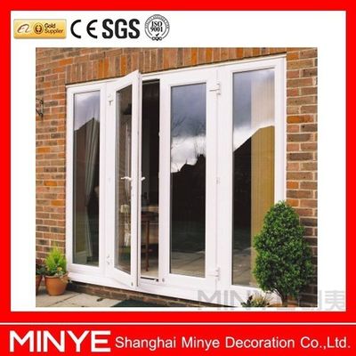 Buona tenuta all'aria e all'acqua PVC/UPVC Casement Glass Porta principale con griglie