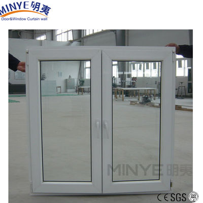 Finestra a doppio vetro di dimensioni personalizzate in Upvc/Pvc per isolamento termico e sonoro