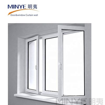 Finestra a doppio vetro di dimensioni personalizzate in Upvc/Pvc per isolamento termico e sonoro